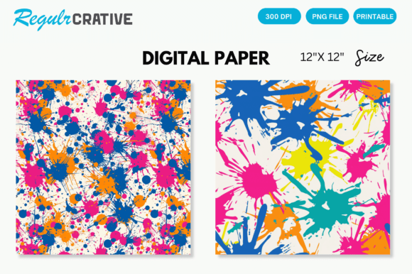 Color Splash Seamless Digital Paper