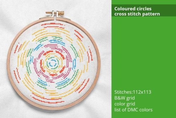 Coloured Circles Cross Stitch Pattern: A Modern Craft Solution