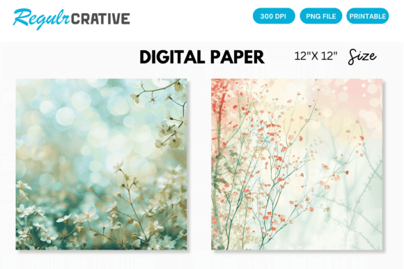 Elevating Digital Creativity with Spring Flowers Wallpaper Digital Paper