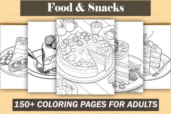 Food Snacks Coloring Book for Adults