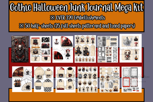 Gothic Halloween Mega Junk Journal Kit