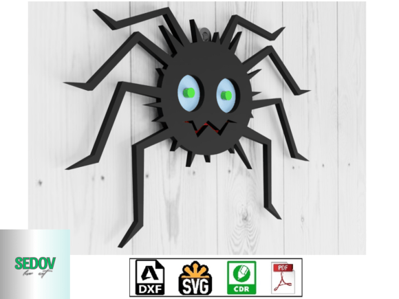 Laser Cut 3D Spider Door Sign