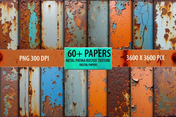 Metal Rusted Texture Digital Papers