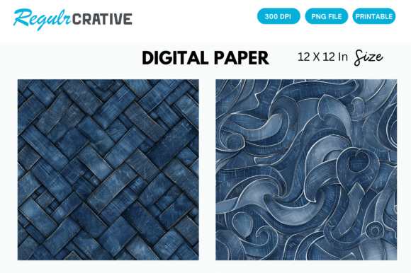 Transform Your Creative Projects with Watercolor Denim Seamless Digital Paper
