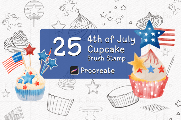 Unleash Your Creativity with the 25 Brush Stamp Procreate, Cupcake Collection
