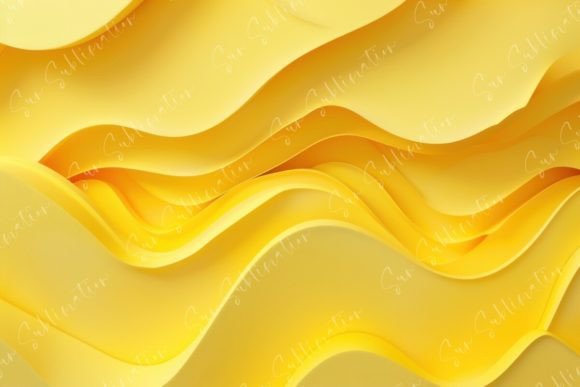 Yellow Abstract Waves
